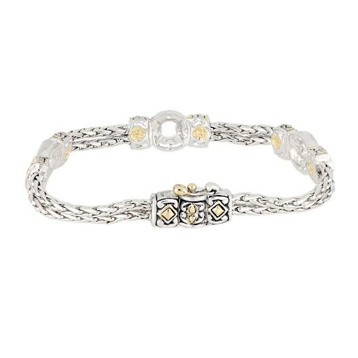 Antiqua Collection Three Circle Pavé 7" Bracelet by John Medeiros