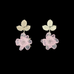 Blushing Rose Post Drop Earrings by Michael Michaud