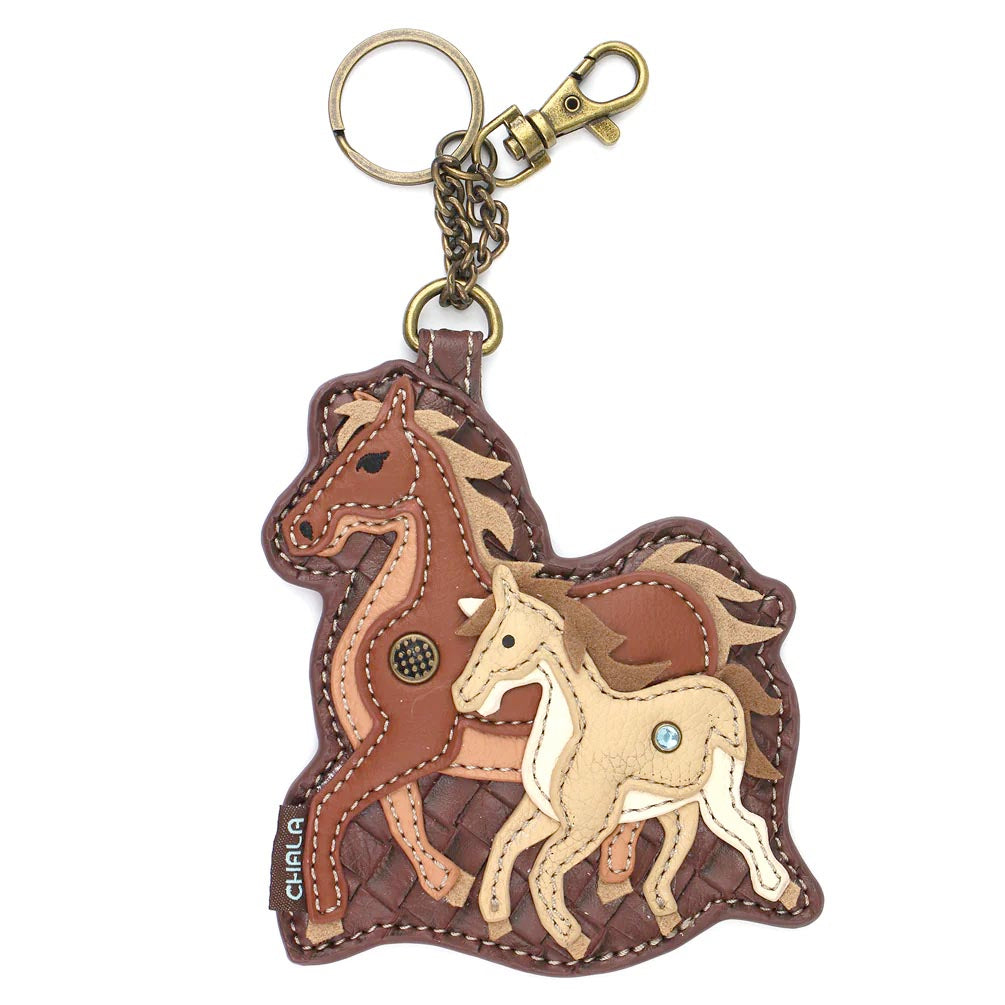Horse Family Coin Purse and Key Chain
