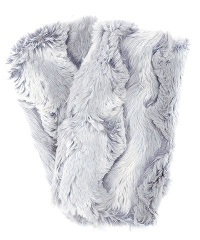 Winter River with Cuddly Ivory Luxury Faux Fur Fingerless Gloves
