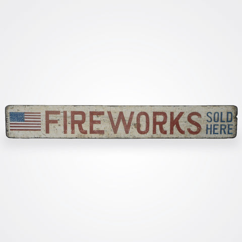 Fireworks Sold Here Americana Art - 9x64