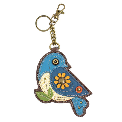 Blue Bird Coin Purse and Key Chain