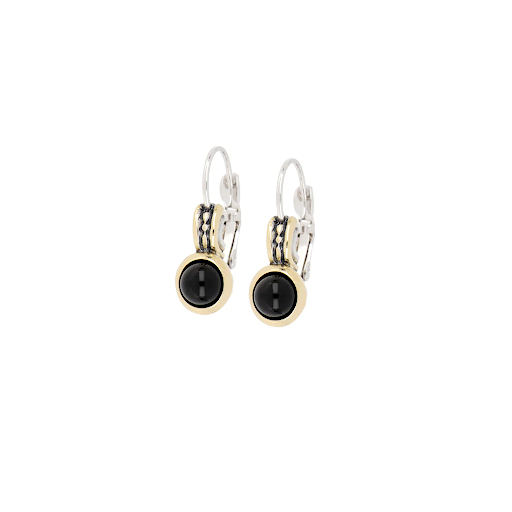 Onyx Ocean Images Collection 6mm French Wire Earrings by John Medeiros