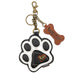 Paw Print Coin Purse and Key Chain in Black and White