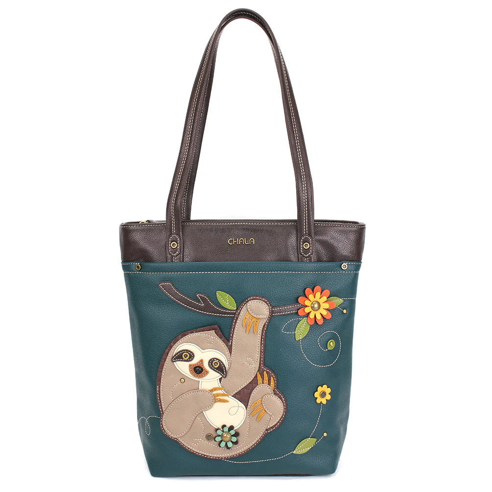 Sloth Deluxe Everyday Tote in Turquoise