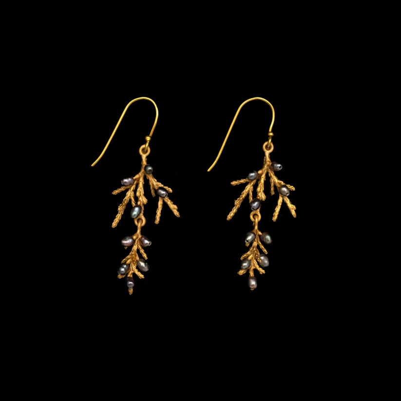 Juniper Dainty Wire Drop Earrings by Michael Michaud