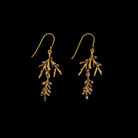 Juniper Dainty Wire Drop Earrings by Michael Michaud
