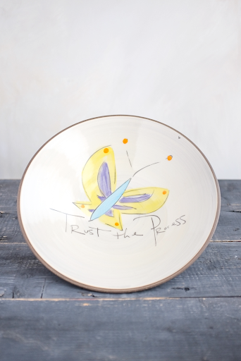 Trust the Process Hand Painted Ceramic Serving Bowl