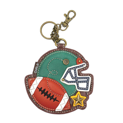 Football Coin Purse and Key Chain