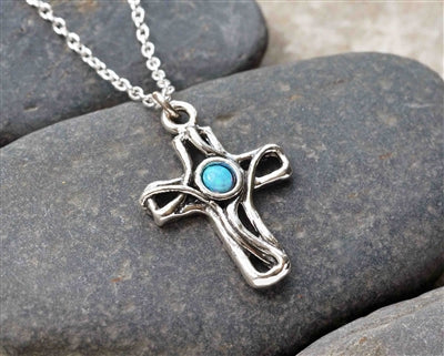 Silver Small Cross Necklace