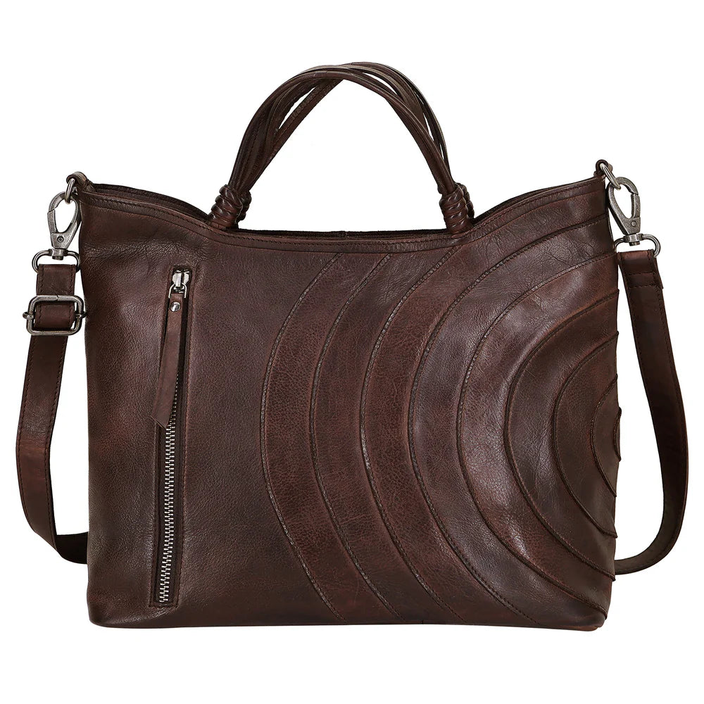 Joplin Leather Tote and Crossbody in Brown