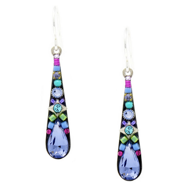 Tanzanite Camelia Medium Drop Earrings by Firefly Jewelry