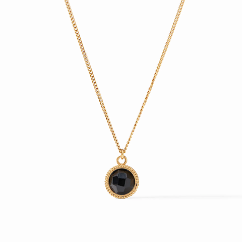 Fleur&shy;-de-&shy;Lis Solitaire Necklace in Obsidian Black by Julie Vos