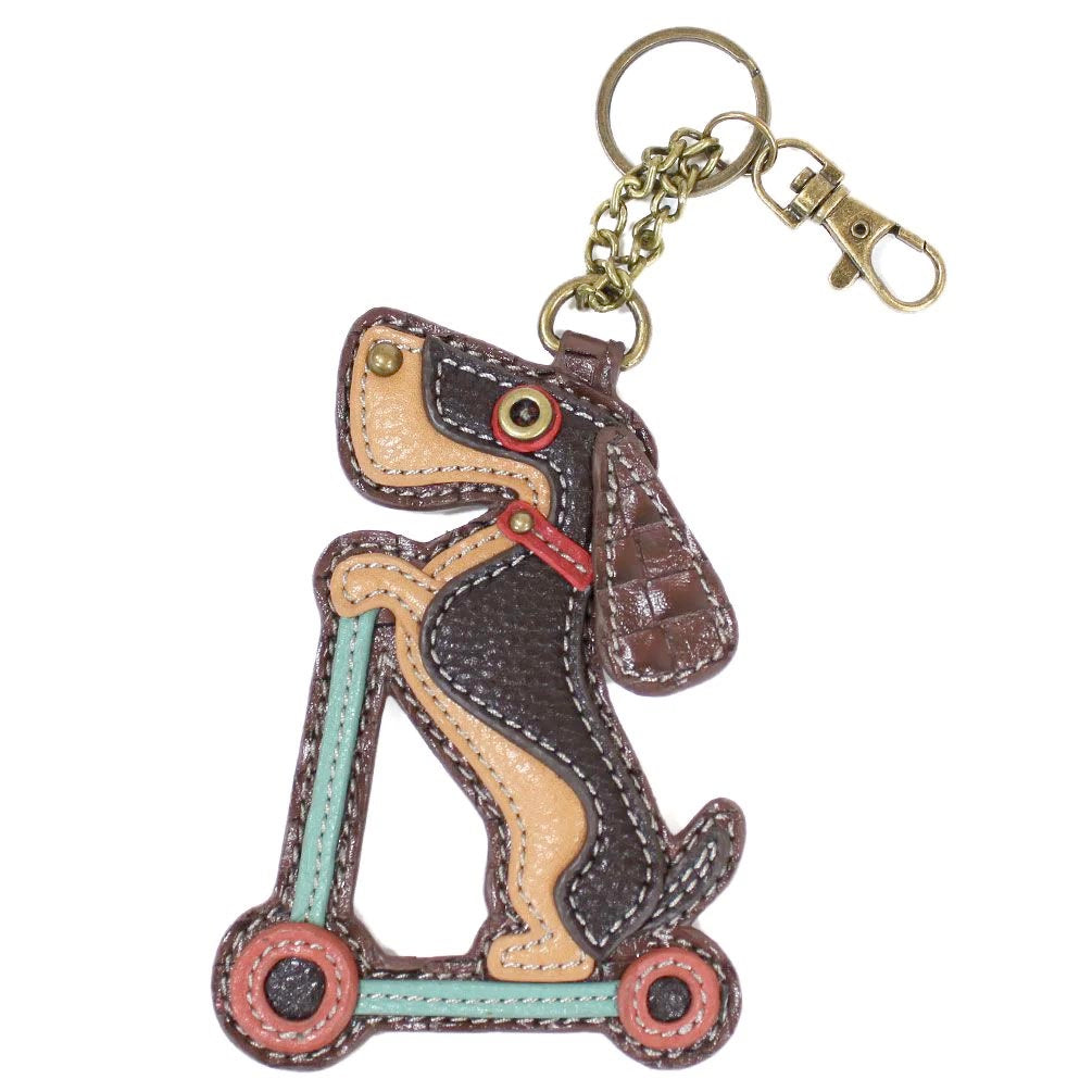 Wiener Dog Scooter Key Chain