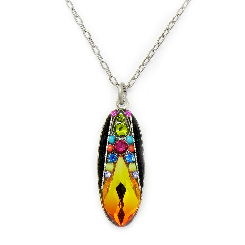 Multi Color Diva Large Pendant Necklace by Firefly Jewelry