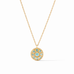 Aurora Solitaire Necklace in Bahamian Blue by Julie Vos