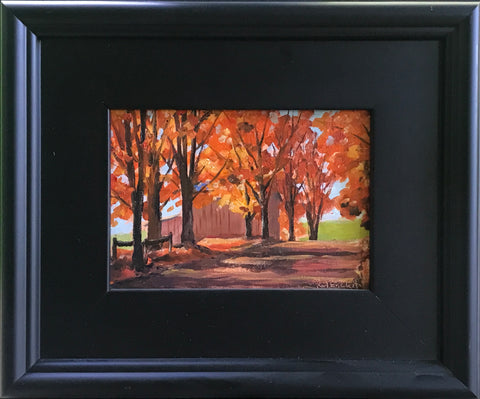 Sugar Maples on County Road Painting by Karl Leitzel