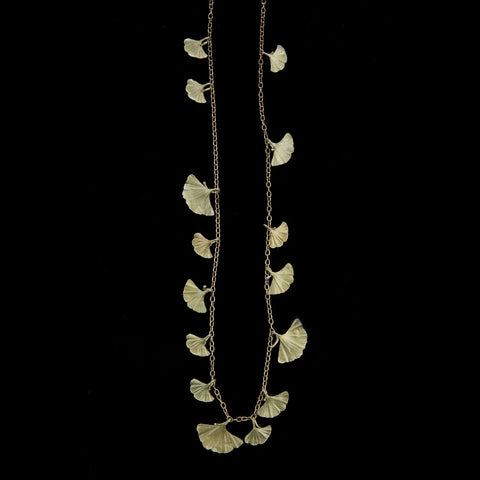 Ginkgo 36 Inch Long Necklace by Michael Michaud