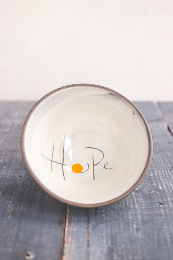 Hope Hand Painted Ceramic Small Bowl