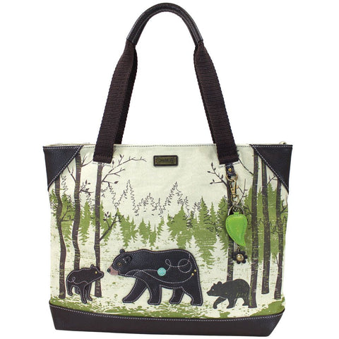 Bear Safari Canvas Tote in Sand