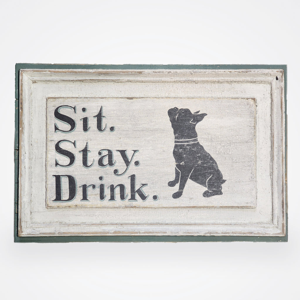 Sit Stay Drink (French Bulldog) Americana Art