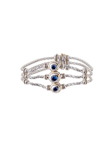 Beijos Collection - 3 Strand, 3 Stone Bracelet by John Medeiros