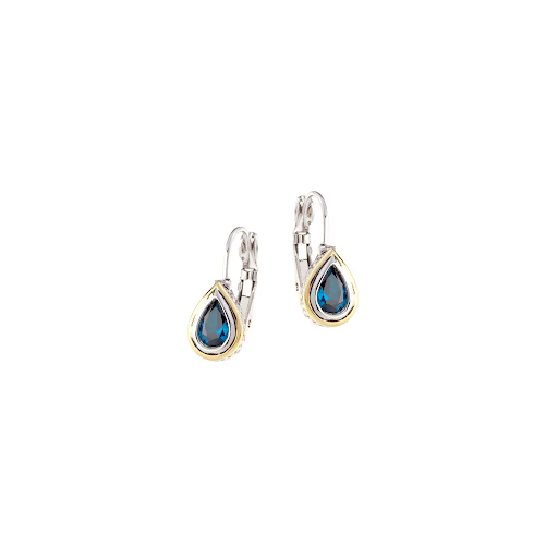 Beijos Collection - Pear Shape Bezel Set Earrings by John Medeiros