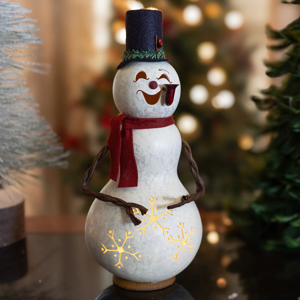 Easton Snowman Gourd and Blizzard Snowman Gourd - Available in Multiple Sizes