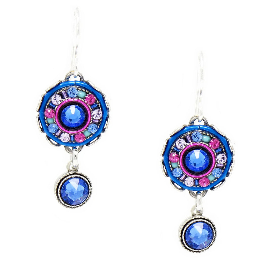 Sapphire La Dolce Vita Small Round Earrings by Firefly Jewelry