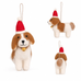 Cavalier King Charles Spaniel Dog with Christmas Hat Wool Ornament