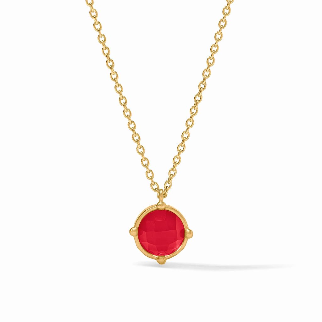 Honeybee Solitaire Necklace in Iridescent Strawberry by Julie Vos