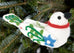 Alpine Love Bird White Wool Ornament