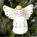 Golden Angel in White Dress Wool Ornament