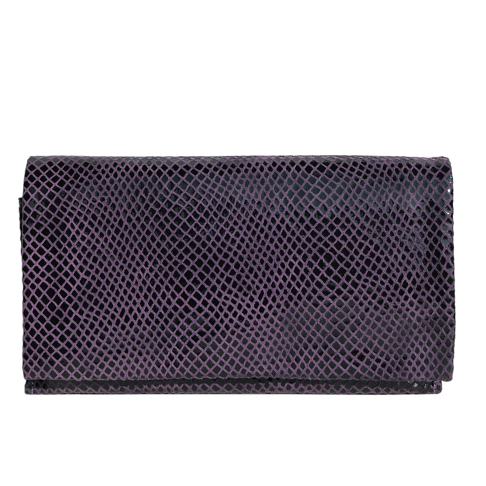 Gio Leather Wallet in Purple