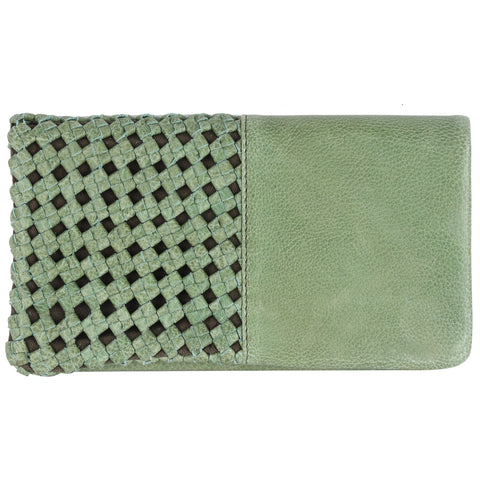 Whitney Leather Wallet in Grass