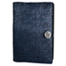 Large Leather Journal - Triskellion Knot in Navy