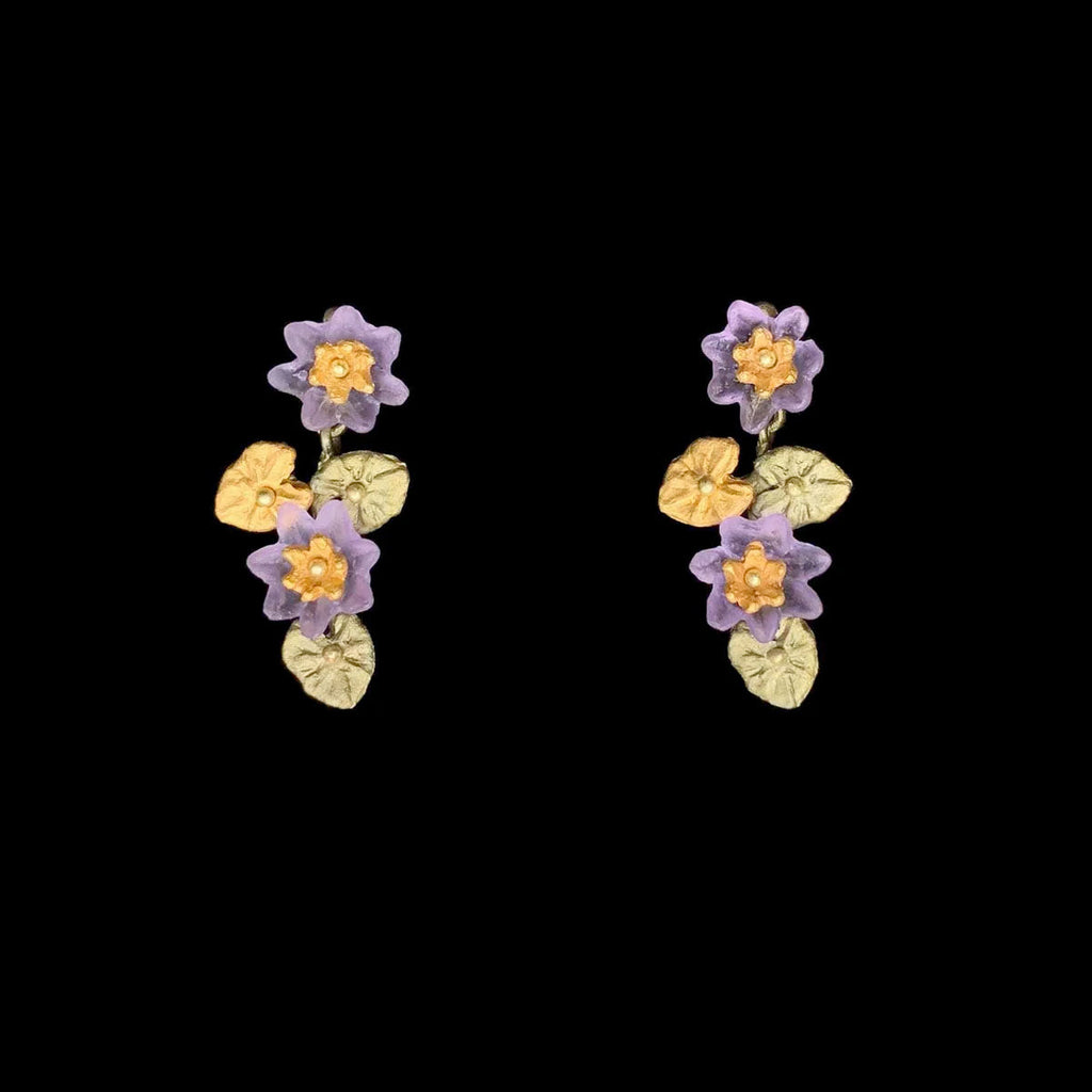 Giverny Bronze Dangle Post Earrings by Michael Michaud
