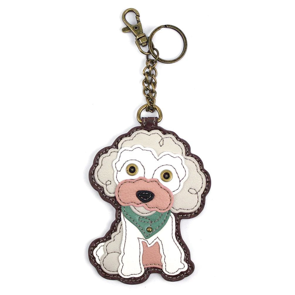 Poodle Coin Purse and Key Chain