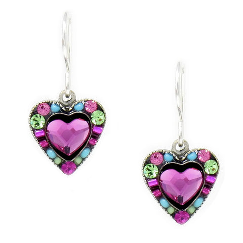 Rose Heart Earrings by Firefly Jewelry