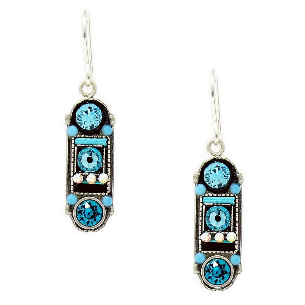 Turquoise La Dolce Vita Oval Earrings by Firefly Jewelry