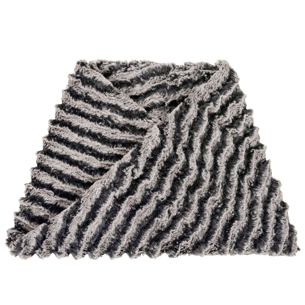 Desert Sand in Charcoal Luxury Faux Fur Neckwarmer