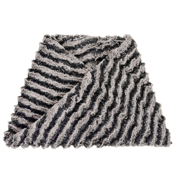 Desert Sand in Charcoal Luxury Faux Fur Neckwarmer