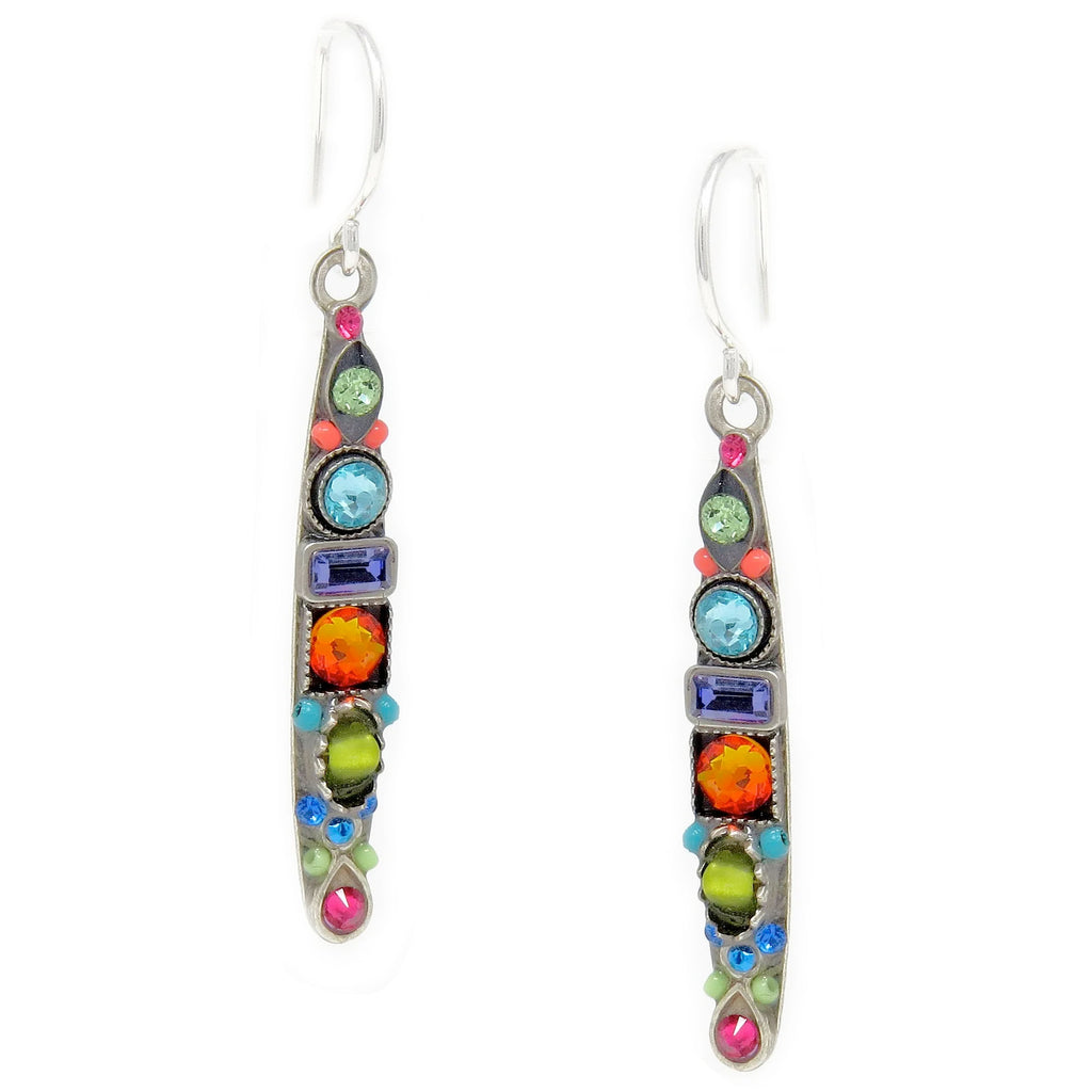 Multi Color Skinny Earrings by Firefly Jewelry