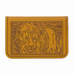 Lion Leather Card Holder in Marigold