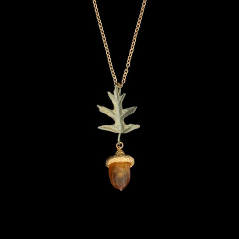 Pin Oak 16 Inch Adjustable Dainty Pendant Necklace by Michael Michaud