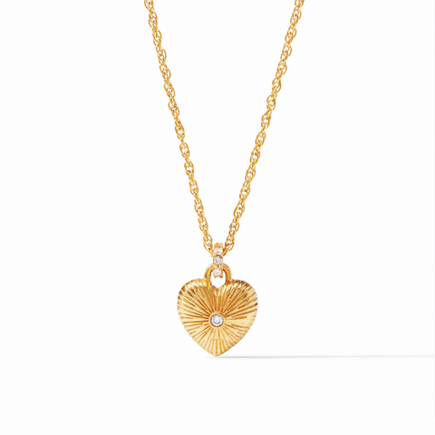 Esme Heart Solitaire Cubic Zirconia Necklace by Julie Vos