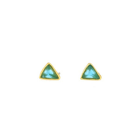 Turquoise Trinity Stud Post Earrings by Michael Michaud