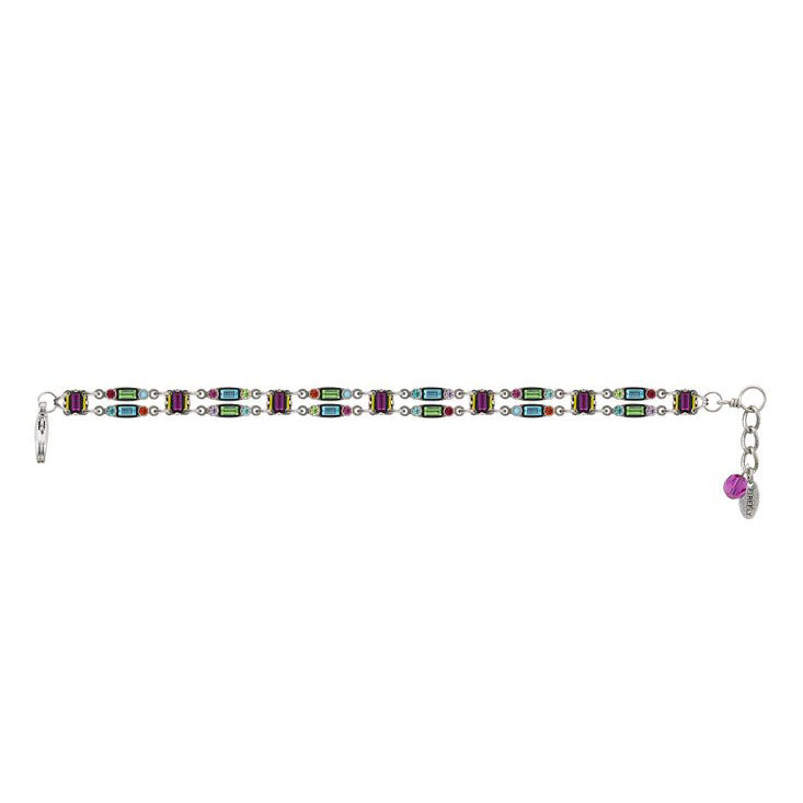 Multi Color Architectural Petite Double Line Bracelet by Firefly Jewelry