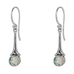 Sterling Silver Dangle Earrings with Opal