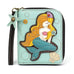 Mermaid A Zip-Around Wallet in Blue by Chala